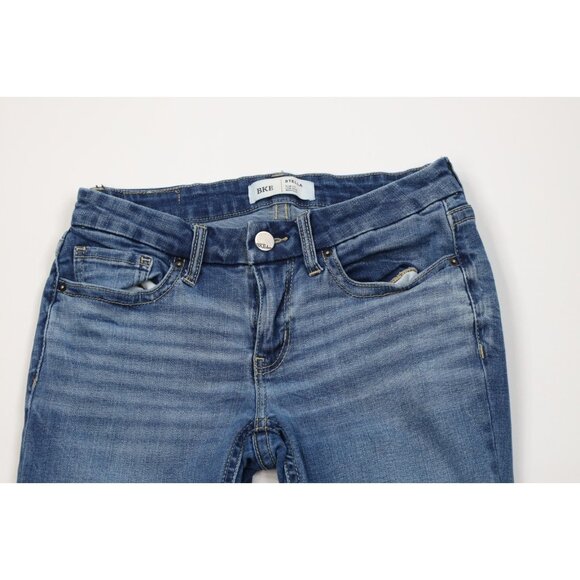 Buckle BKE Womens 26 Faded Thick Stitch Stretch Stella Slim Fit Bootcut Jeans - Picture 2 of 13